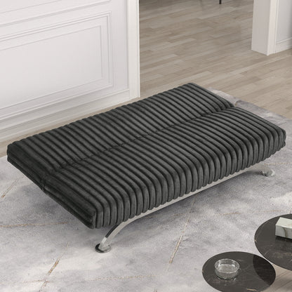 Furniture of America - Villeneuve Futon Sofa Bed in Charcoal - FM2906DG View 2