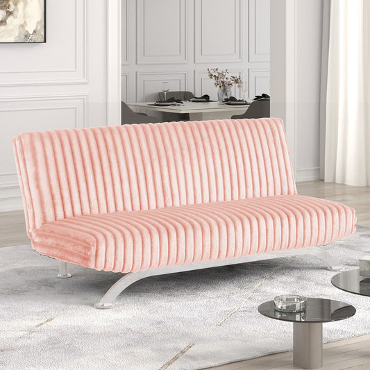 Furniture of America - Villeneuve Futon Sofa Bed in Pink - FM2906PK View 1