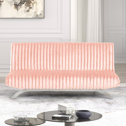 Furniture of America - Villeneuve Futon Sofa Bed in Pink - FM2906PK View 3