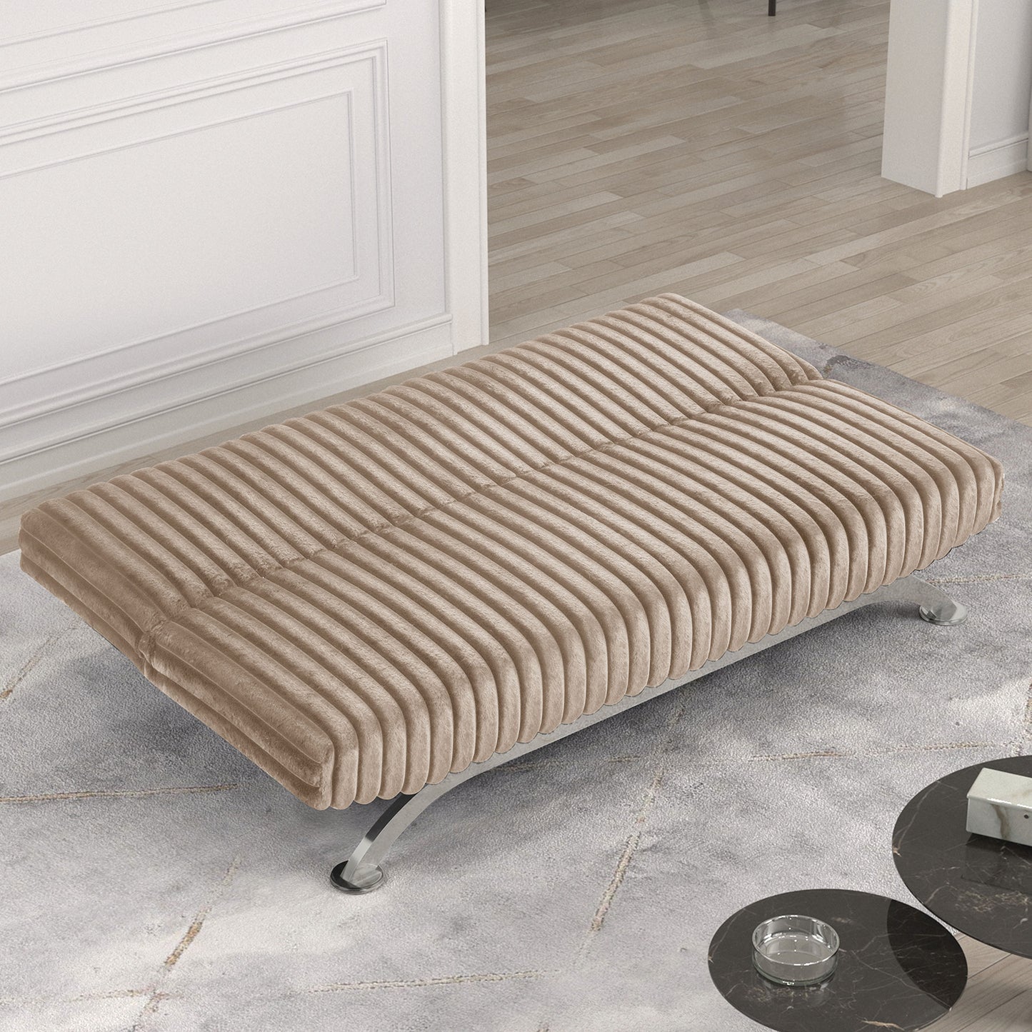 Furniture of America - Villeneuve Futon Sofa Bed in Taupe - FM2906TP View 2