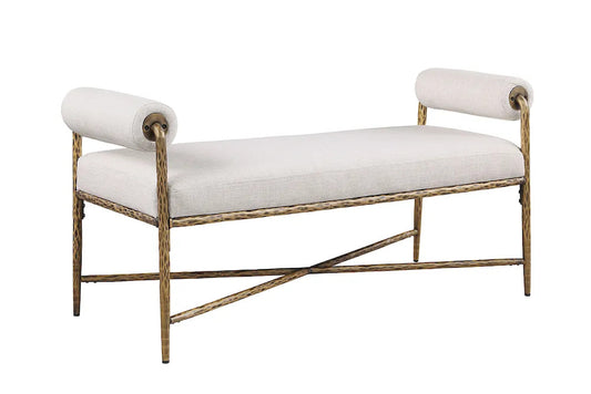 Furniture of America - Vilna - Bench - Matte Gold - FM-AC8033GD-BN-3A view 1