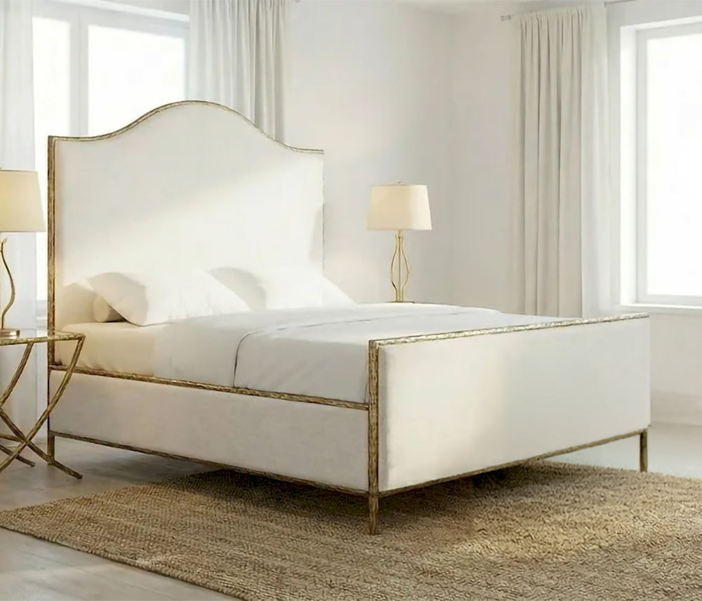 Furniture of America - Vilna - Queen Bed - Matte Gold - FM77001GD-Q-3A view 1