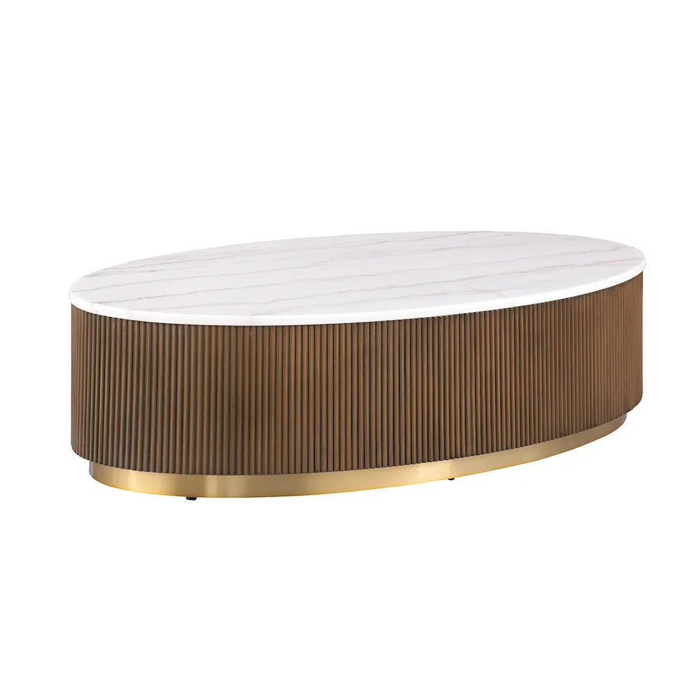 Furniture of America - Virden - Oval Cocktail Table - FM47000BR-CO view 3