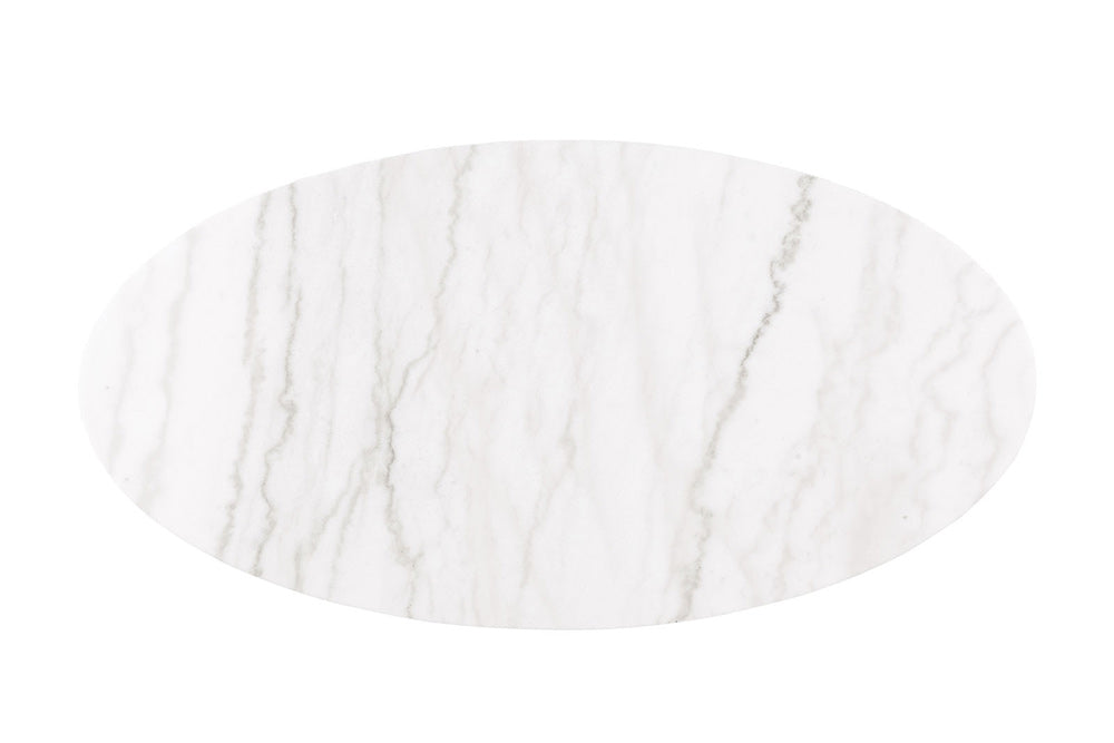 Furniture of America - Virden Oval Cocktail Table in Black/White/Gold - FM47000BK-CO View 2