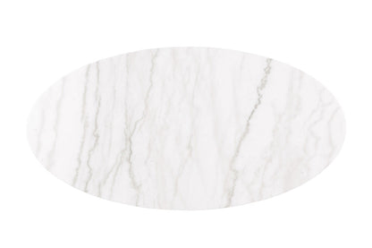 Furniture of America - Virden Oval Cocktail Table in Black/White/Gold - FM47000BK-CO View 2