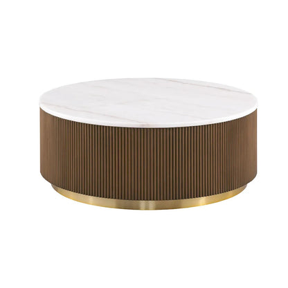 Furniture of America - Virden - Round Cocktail Table - FM47000BR-CR view 2