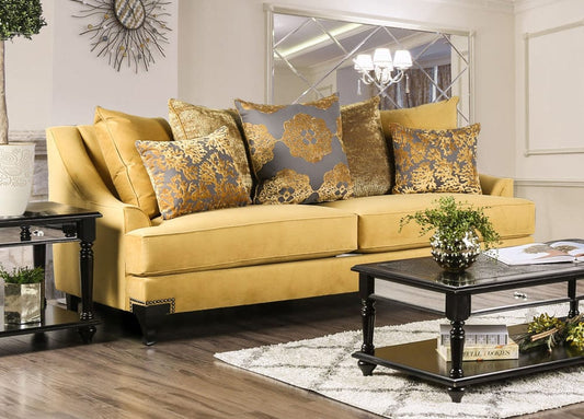 Furniture of America - Viscontti Sofa in Gold/Gray - SM2201-SF View 1