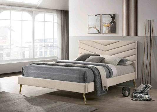 Furniture of America - Vivar - Full Bed, Beige - CM7220BG-F-BED view 1