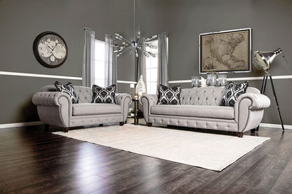 Furniture of America - Viviana Sofa + Loveseat in Gray/Black - SM2291-2PC View 1