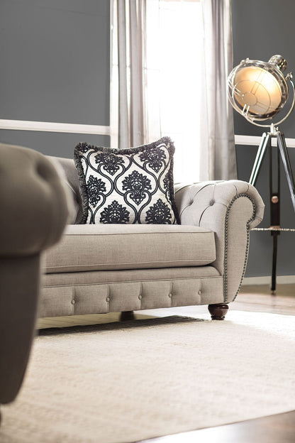 Furniture of America - Viviana Sofa + Loveseat in Gray/Black - SM2291-2PC View 5