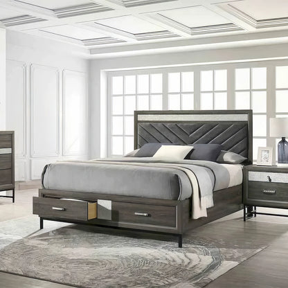 Furniture of America - Voleta - E.King Bed, Gray - FM7212GY-EK-BED view 1