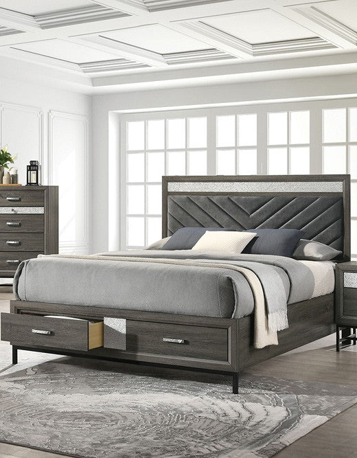 Furniture of America - Voleta Full Bed in Gray - FM7212GY-F-BED View 1