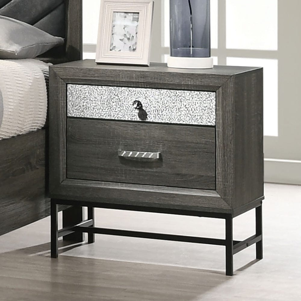 Furniture of America - Voleta Nightstand in Gray - FM7212GY-N View 1