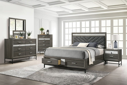 Furniture of America - Voleta Queen Bed in Gray - FM7212GY-Q-BED View 2
