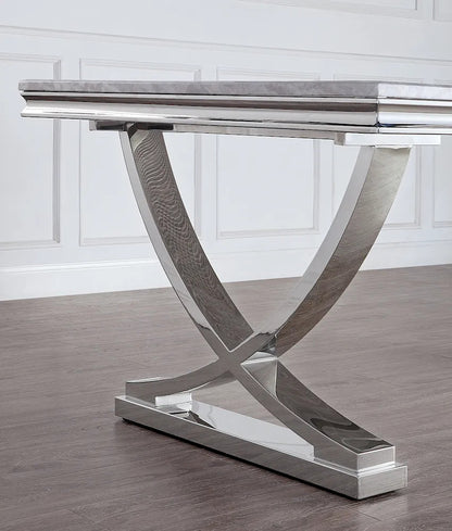 Furniture of America - Wadenswil - 6 Pc. Dining Table Set, Gray Chairs - CM3295T-7PC-AC261GY view 4