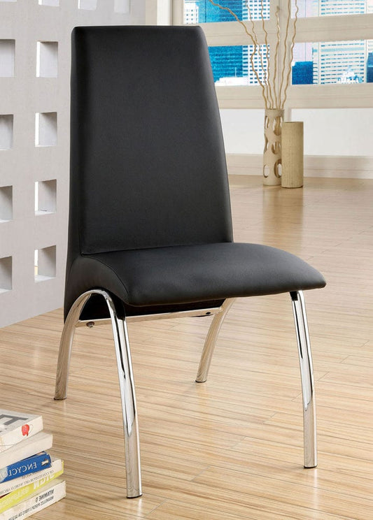 Furniture of America - Wailoa Side Chair in Black - CM8370BK-SC-2PK View 1