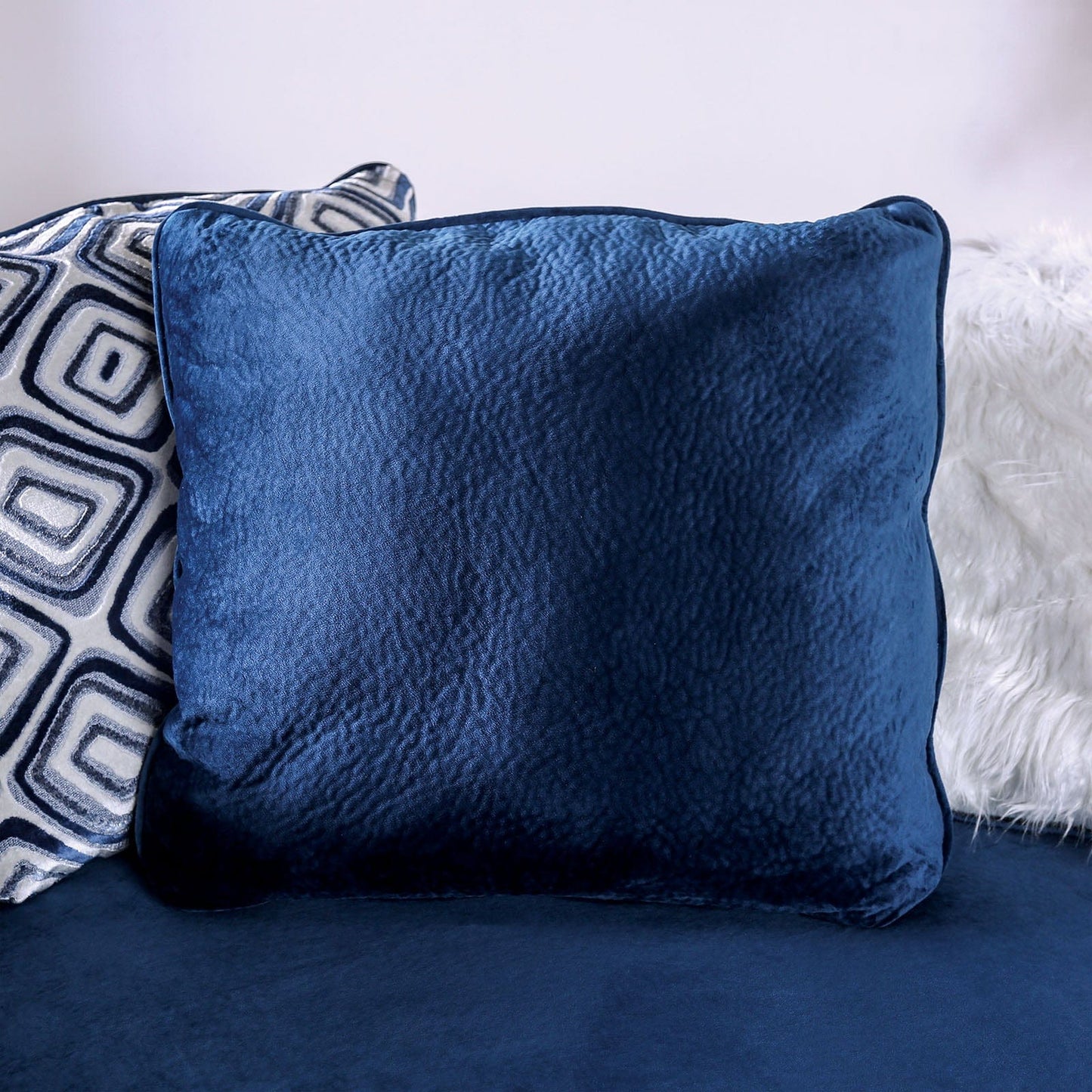Furniture of America - Waldport Swivel Chair in Navy - SM5175-CH View 2