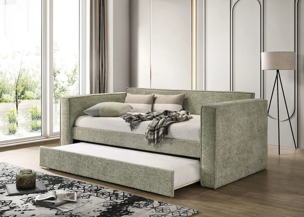 Furniture of America - Walsall - Twin Daybed w/ Trundle - Light Green - FM1205GR-BED view 1