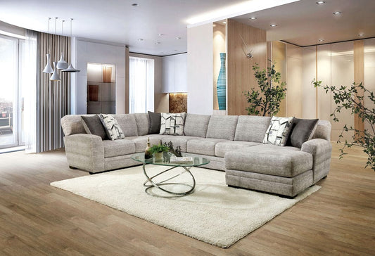 Furniture of America - Walthamstow Sectional in Gray - SM5190-SECT View 1