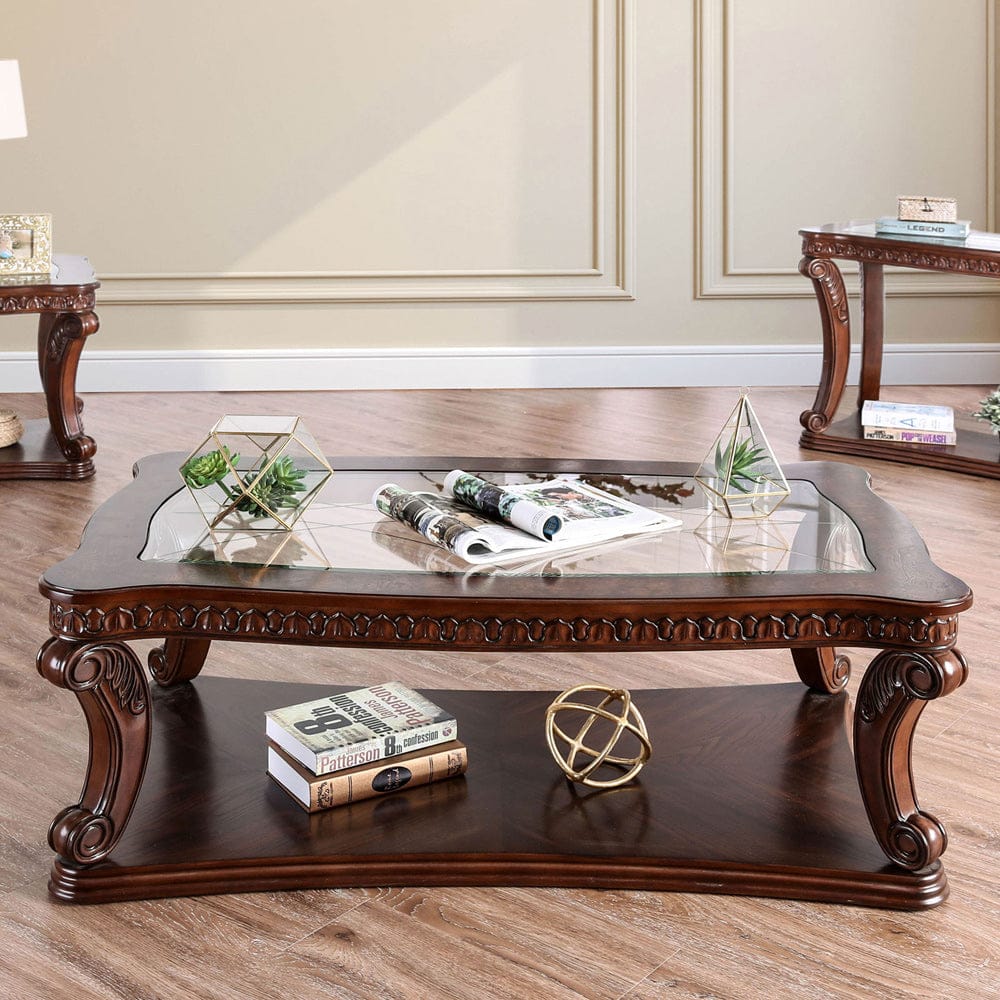 Furniture of America - Walworth Coffee Table in Dark Oak - CM4428C View 1