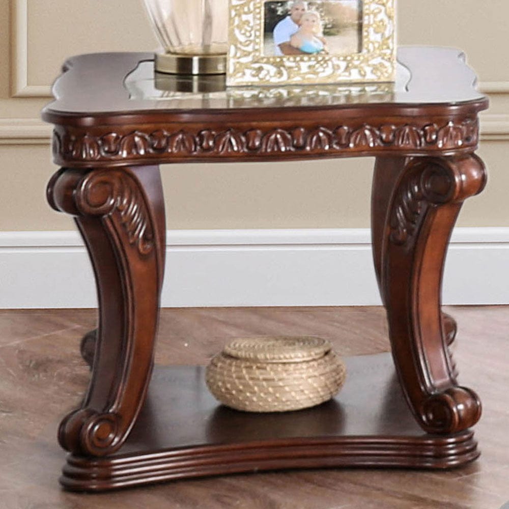 Furniture of America - Walworth End Table in Dark Oak - CM4428E View 1