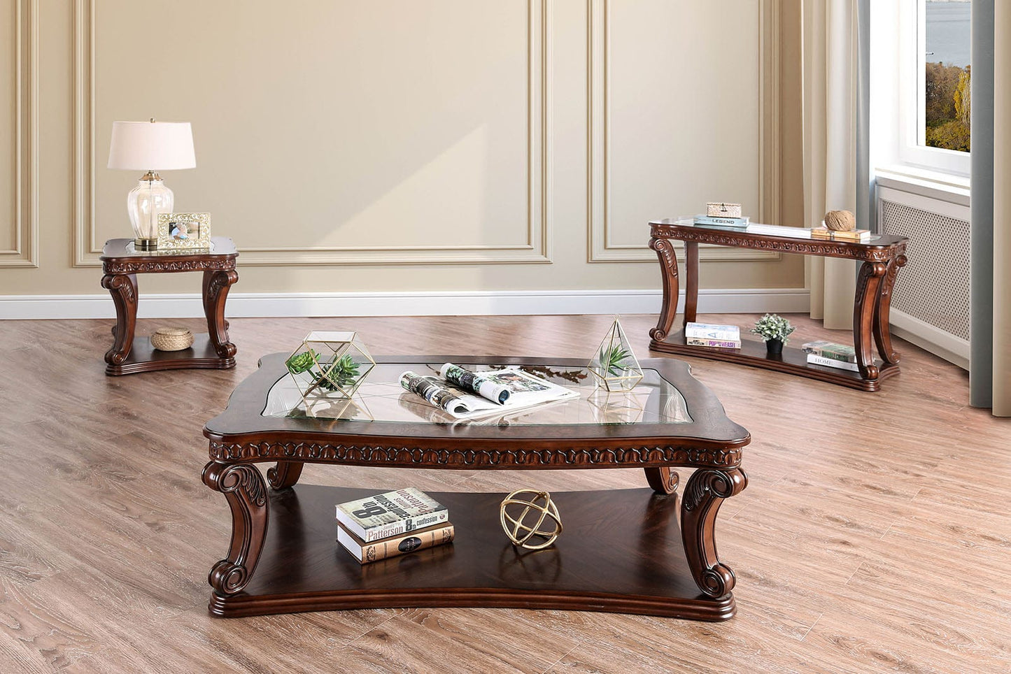 Furniture of America - Walworth Sofa Table in Dark Oak - CM4428S View 2