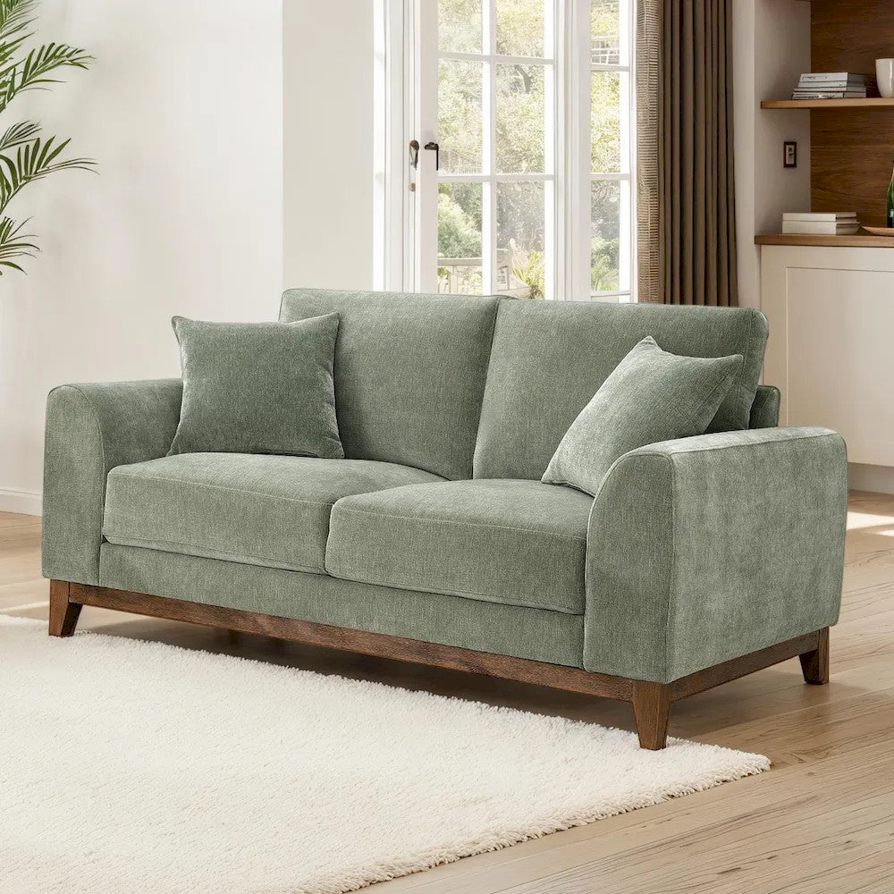 Furniture of America - Watton - Loveseat, Olive Green - FM64008GR-LV view 1
