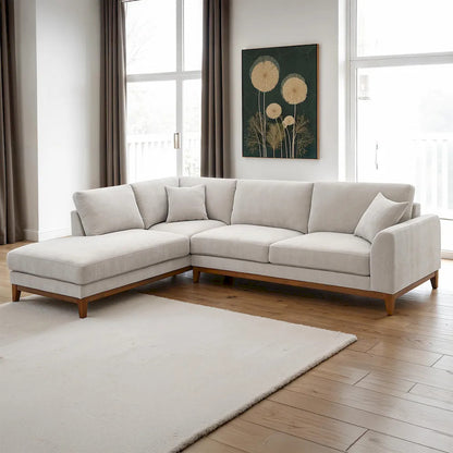 Furniture of America - Watton - Sectional, Left Chaise, Light Gray - FM64008TP-SECT-L view 1