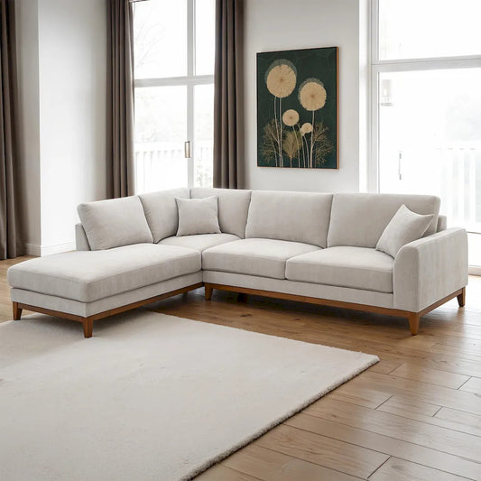 Furniture of America - Watton - Sectional, Left Chaise, Light Gray - FM64008TP-SECT-L view 1