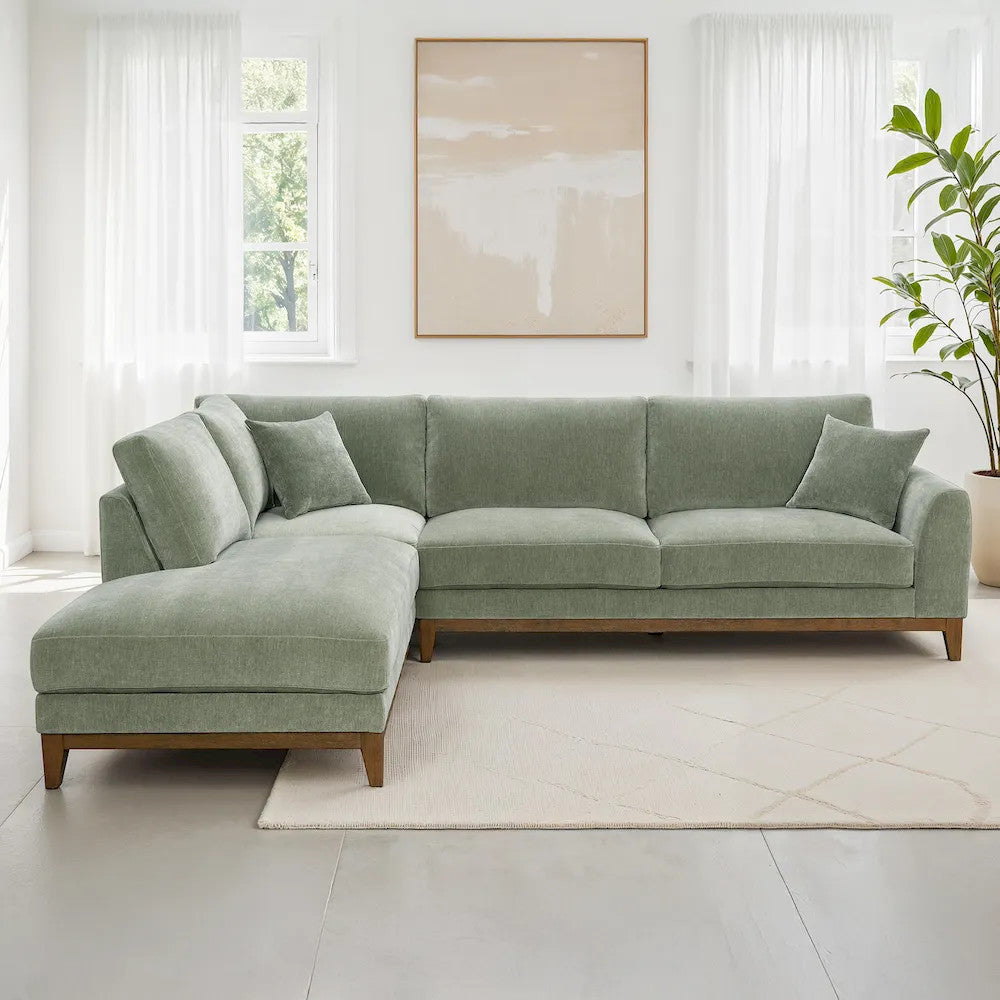 Furniture of America - Watton - Sectional, Left Chaise, Olive Green - FM64008GR-SECT-L view 1