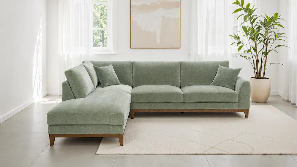 Furniture of America - Watton - Sectional, Left Chaise, Olive Green - FM64008GR-SECT-L view 2
