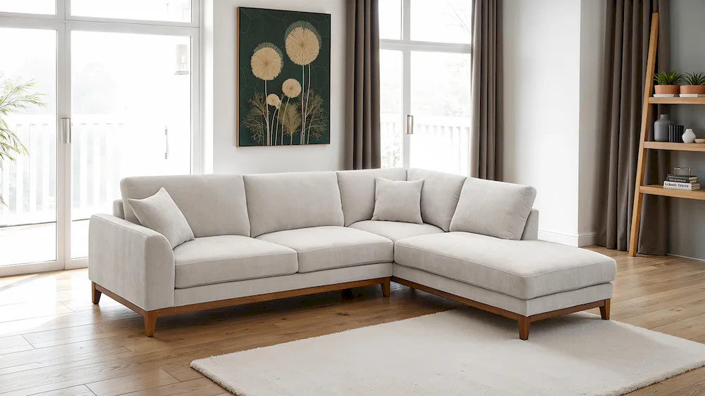 Furniture of America - Watton - Sectional, Right Chaise, Light Gray - FM64008TP-SECT-R view 2