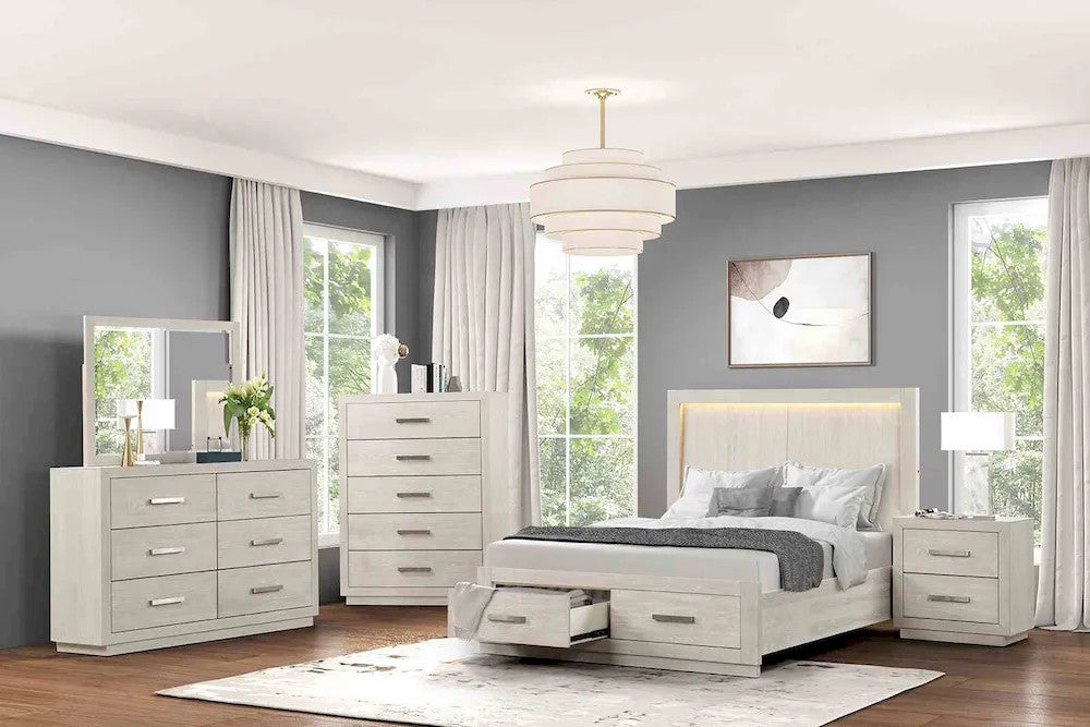 Furniture of America - Wellingborough - 4 Pc. Queen Bedroom Set w/ Chest - FM7703AK-Q-5PC-CHEST view 1