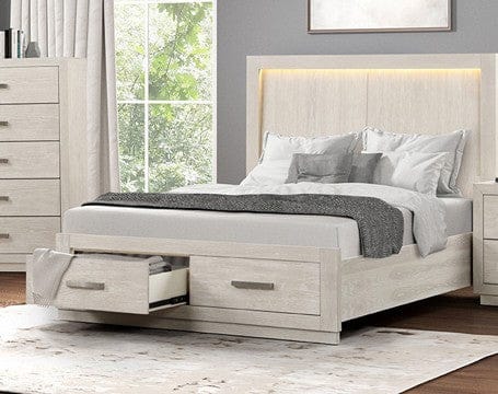 Furniture of America - Wellingborough Queen Bed in Light Gray - FM7703AK-Q-BED View 1