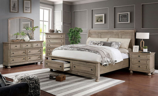 Furniture of America - Wells 5 Pc. Queen Bedroom Set w/ Chest in Gray - CM7568Q-5PC-CHEST View 1