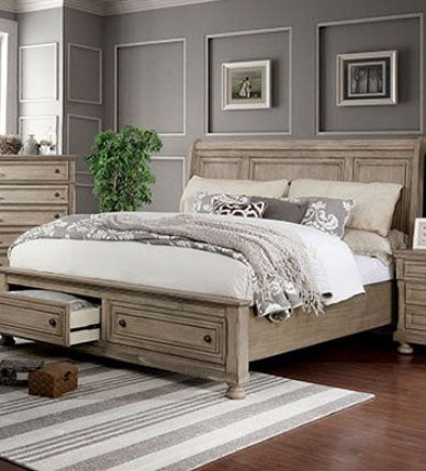 Furniture of America - Wells Cal.King Bed in Gray - CM7568CK-BED View 1