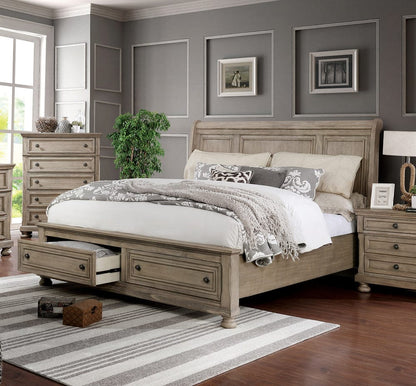 Furniture of America - Wells E.King Bed in Gray - CM7568EK-BED View 1