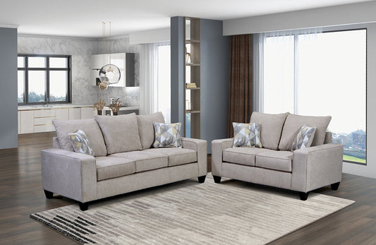 Furniture of America - West Action Sofa + Loveseat in Beige - SM7331-2PC View 1