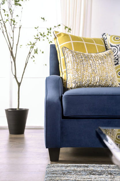Furniture of America - West Brompton Sofa + Loveseat in Navy/Yellow - SM2274-2PC View 7