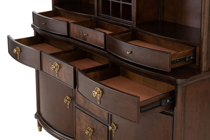 Furniture of America - Westerham Hutch & Buffet in Dark Cherry - FM34001CH-HB-SET View 7