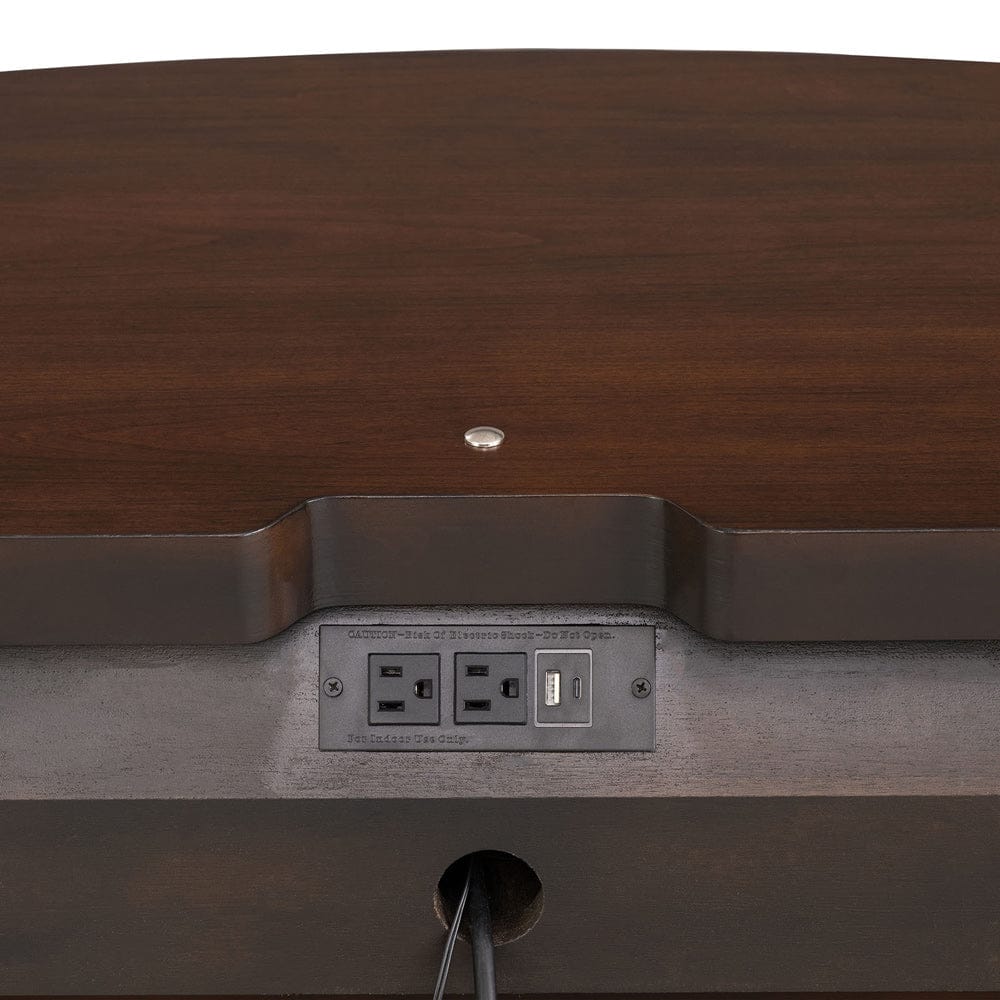 Furniture of America - Westerham Nightstand w/ Power Outlet & LED in Dark Cherry - FM74001CH-N View 2