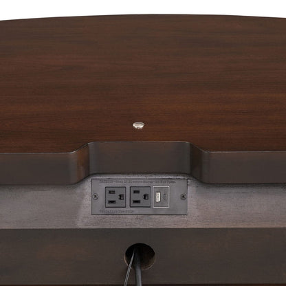 Furniture of America - Westerham Nightstand w/ Power Outlet & LED in Dark Cherry - FM74001CH-N View 2