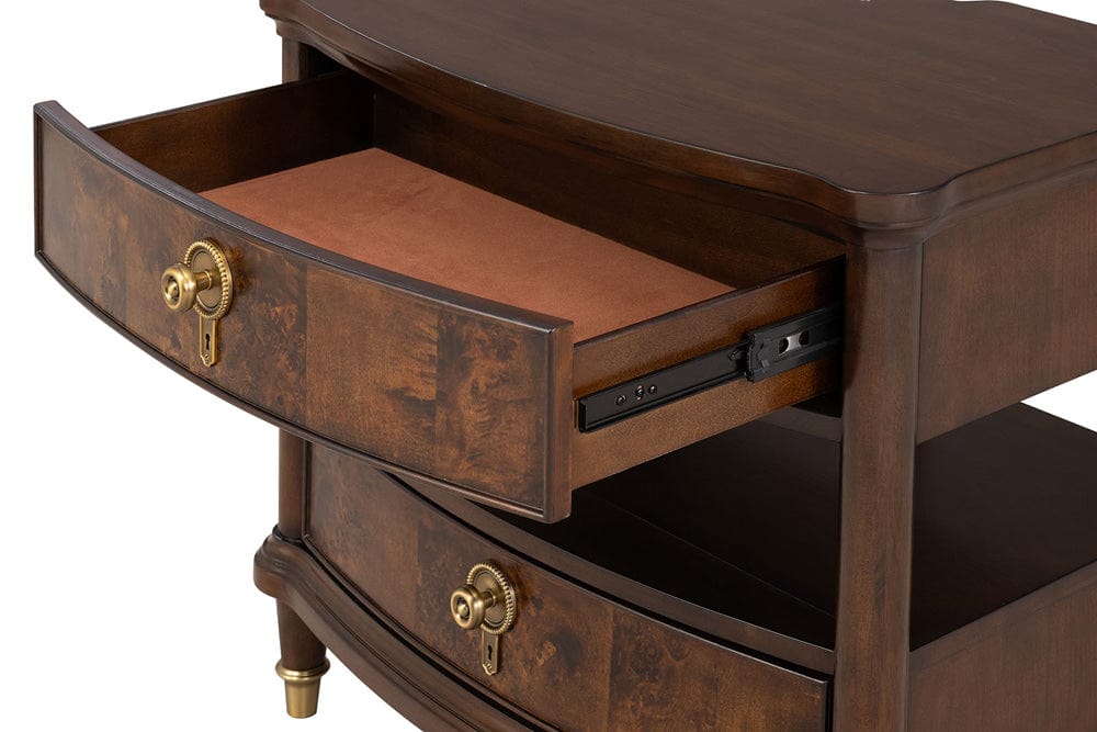 Furniture of America - Westerham Nightstand w/ Power Outlet & LED in Dark Cherry - FM74001CH-N View 3