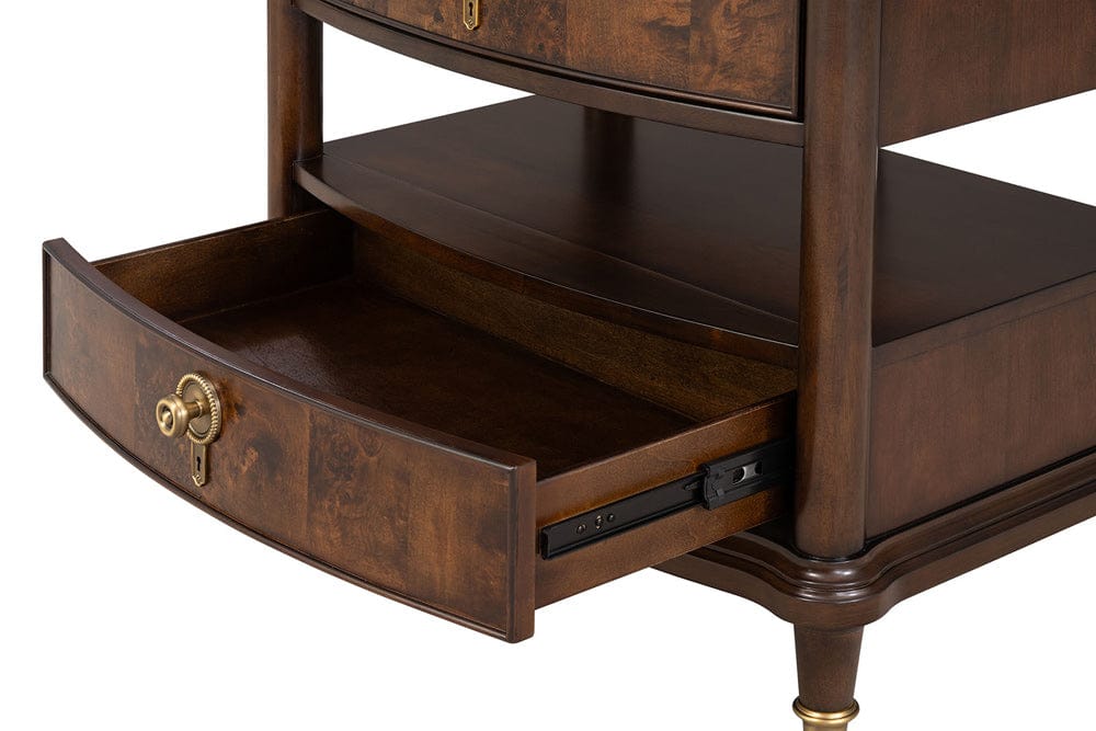 Furniture of America - Westerham Nightstand w/ Power Outlet & LED in Dark Cherry - FM74001CH-N View 4