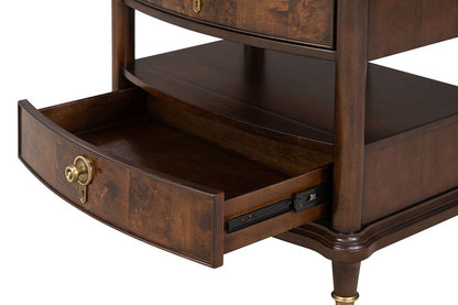 Furniture of America - Westerham Nightstand w/ Power Outlet & LED in Dark Cherry - FM74001CH-N View 4