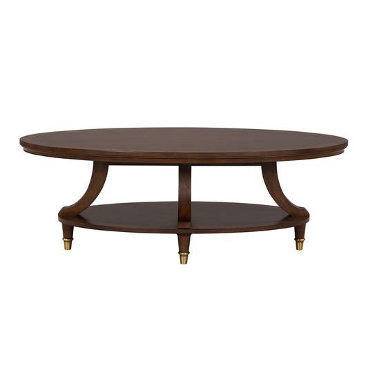 Furniture of America - Westerham Oval Cocktail Table in Dark Cherry - FM44001CH-CO View 2