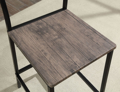 Furniture of America - Westport 5 Pc. Counter Ht. Table Set in Antique Brown/Black - CM3920PT-5PK View 2