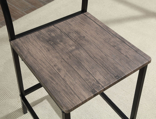 Furniture of America - Westport 5 Pc. Counter Ht. Table Set in Antique Brown/Black - CM3920PT-5PK View 2