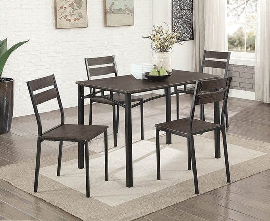 Furniture of America - Westport 5 Pc. Dining Table Set in Antique Brown/Black - CM3920T-5PK View 1