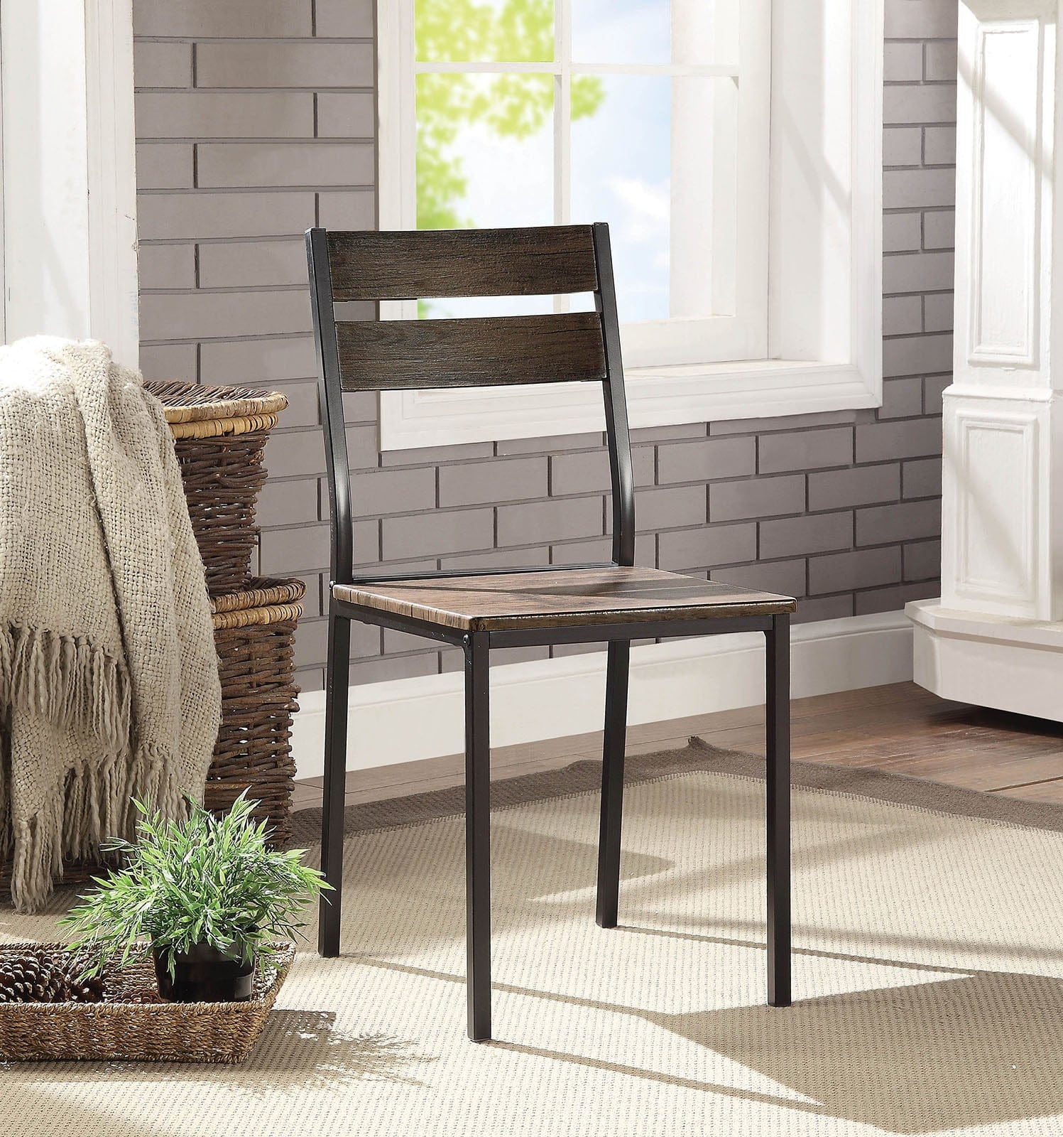 Furniture of America - Westport 7 Pc. Dining Table Set in Antique Brown/Black - CM3920T-7PK View 3